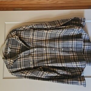 Old Navy Plaid Flannel Boyfriend Shirt Large